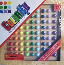 New Sealed Colorku Wooden Color Marble Sudoku Puzzle Board Game - £36.54 GBP