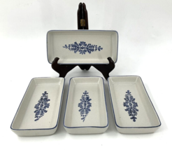 Set of 4 Pfaltzgraff Yorktowne 7.5 In Rectangular Stoneware Relish Dish ... - £62.68 GBP