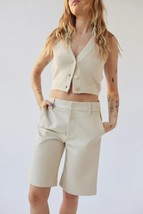Urban Outfitters BDG Faux Leather Longline Short Ivory (Size S, L) NWT - £54.20 GBP