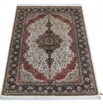 Dazzling 4x6 Hand Knotted Jammu Kashmir Silk Rug B-78419 - £1,556.24 GBP