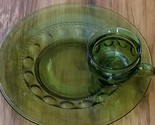 Colony ~ Set of Six (6) Snack Plates w/Matching Cups ~ Crown Green in Color - $74.80