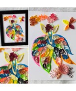 Handcrafted Quilled Paper Art Rainbow Fairy Wall Decor - £19.66 GBP