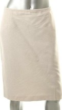 Calvin Klein Women&#39;s Skirt Ivory Metallic Lined Knee-Length Pencil 14P NWT  - $34.65