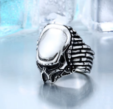 Men&#39;s Quality Titanium Steel Elder Predator Skull Retro Ring - $20.99