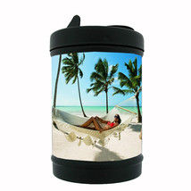 Ocean View D8 Black Metal Car Ashtray / Mini Trashcan - $12.82