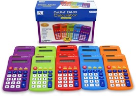 EAI Education CalcPal EAI-80 Basic Solar Calculator, Dual-Power for School, Home - £38.36 GBP