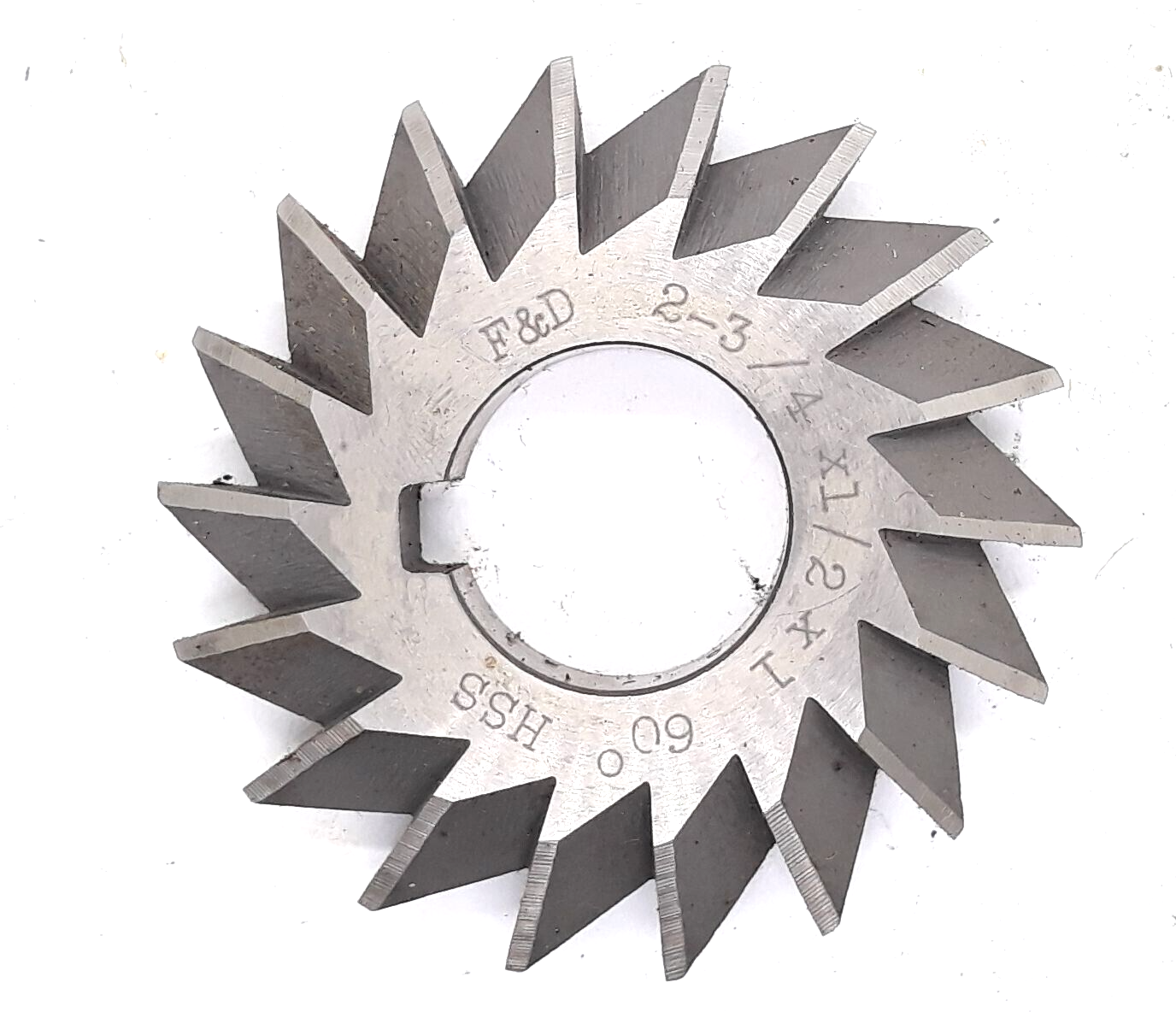 F&amp;D Single Angle Milling Cutter RH 60 Degree 2 3/4 X 1/2 X 1  HSS - $49.99