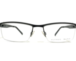 Alfred Sung Eyeglasses Frames AS5005 BLK CEN Rectangular Half Rim 56-18-140 - $60.59
