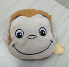 Curious George plush head face monkey ice pack storage pouch satin back NO ICE - £6.95 GBP