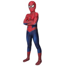 Classic Spiderman Look Jumpsuit Kids Costume Bodysuit Halloween Boys X-Large - £10.15 GBP
