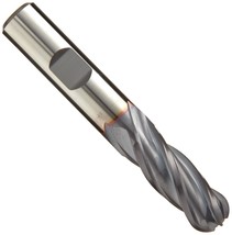 Niagara Cutter N67345 Cobalt Steel Ball Nose End Mill, Weldon Shank, Ticn - $72.99