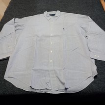 Ralph Lauren Shirt Men 17 34/35 Gray Check Yarmouth Fit Button Up Dress - $12.83