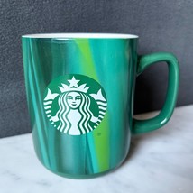Starbucks Green Marbled Swirl Mug Mermaid Logo - 2022 Coffee Cup 15 oz - $16.10