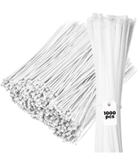 11-Inch White Zip Ties, 1000-Pack - Heavy Duty Self-Locking Nylon Cable ... - €35,51 EUR