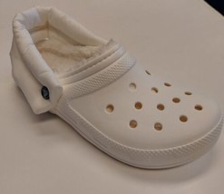 Crocs Lined Neo Puff Slip On Clog Comfort Shoes White Mens Size 10 Womens 12 - £50.62 GBP
