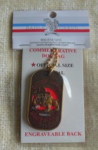 Metal Commemorative Dog Tag Official Size Engraveable Back Bull Dog - £17.07 GBP