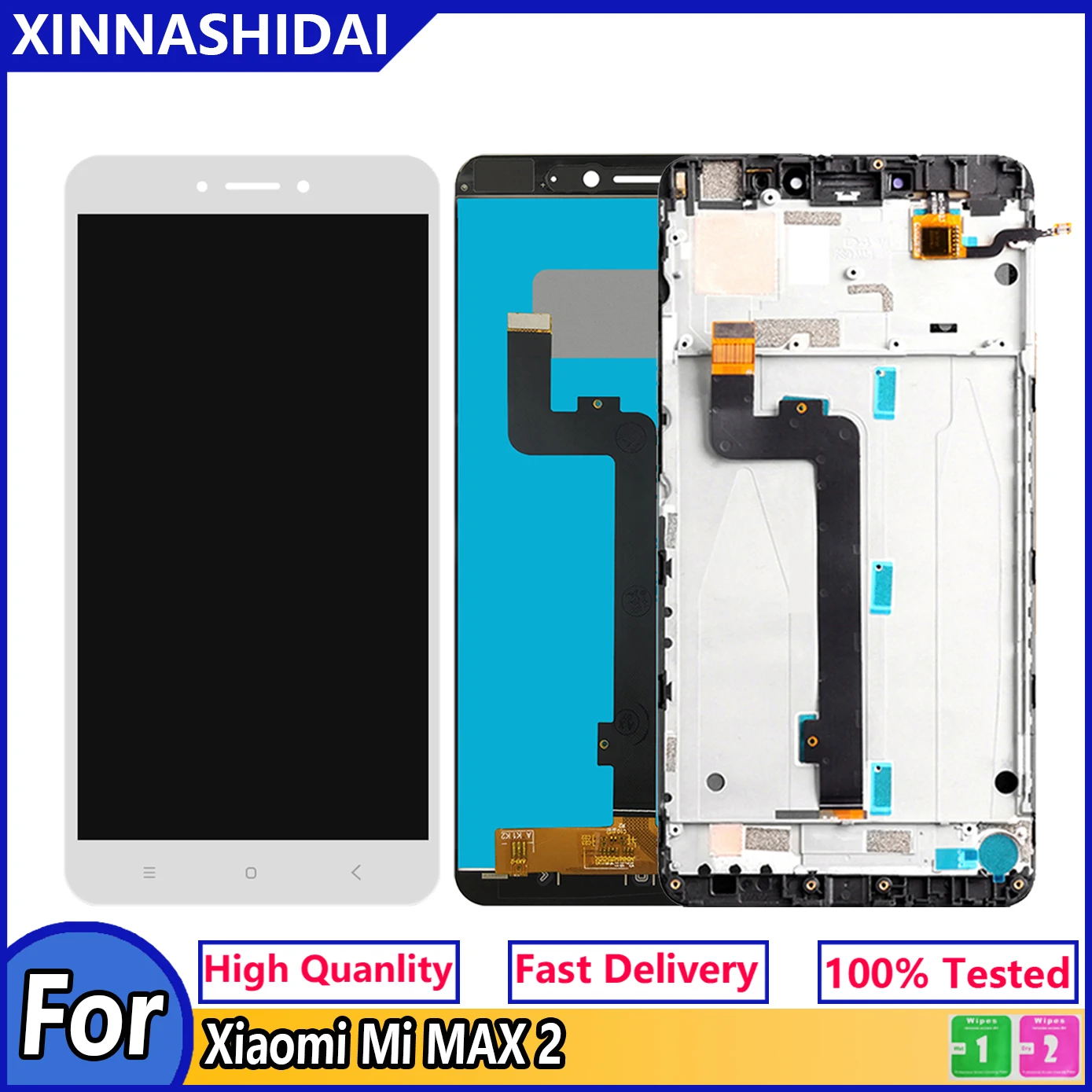 6.44&quot;  Mi Max 2 LCD For  Mi Max 2 Display With Fe Touch Screen Digitizer embly R - £102.65 GBP