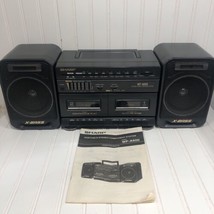Sharp WF-A600 Boom Box Portable Stereo Component System With Manual 1992 - £45.84 GBP
