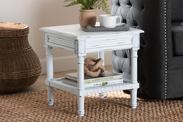 Arcadia Traditional White Wood End Table - $123.00