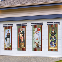 Large set of 4 Haunted Mansion Stretching Portraits Outdoor Vinyl Halloween D... - £25.34 GBP