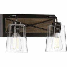 Briarwood Collection Antique Bronze Clear Glass Coastal Bath Vanity Light - $69.29