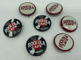 Lot Of Rock-Ola Cafe Vintage Pin Pins Metal Button North Carolina 1 Inch... - $18.69