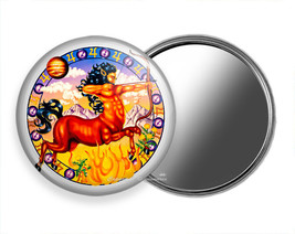 Sagittarius Zodiac Horoscope Astrology Sign Pocket Purse Makeup Mirror Gift Idea - £11.51 GBP+