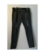 L&#39;square Jeans Denim Black Womens Junior 13 Destroyed Skinny Style Black... - $6.92