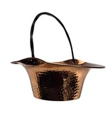 Vintage Coppercraft Guild Hammered Copper Bowl w/ Handle Farmhouse Decor - $639.68 MXN