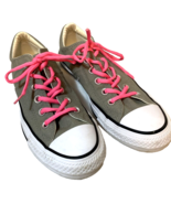 Converse All Stars Women&#39;s Grey/Neon Pink Sneakers Size 9 - $23.74