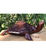 8&quot; SEA TURTLE CARVED WOOD ART SCULPTURE CAYMAN ISLAND TROPICAL HOME DECO... - $47.02 CAD