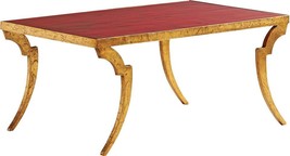 Cocktail Table MAITLAND-SMITH Rio Red Lacquer Top Bronze - £2,645.06 GBP