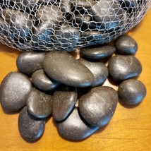 Polished Black River Rocks, 1 pound / 16 oz, Decorative Accent Brown Stones image 3