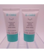 LOT OF 2 Clarins Re Charge Relaxing Sleep Mask 0.50oz ea Travel Sz Sealed  - $9.89