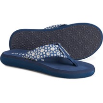 Rocket Dog Eye Let Floral Bloom Blue Flip Flops Women  or Girls SZ 6M - £20.77 GBP