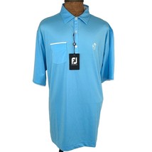 FJ Foot Joy Men&#39;s Sz 2XL Short Sleeve Bent Creek Polo Shirt Lisle Faux Layer - £40.35 GBP