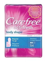 Carefree Acti-Fresh Body Shape Regular To go Pantiliners, Unscented, Qty 54 - $8.39 CAD