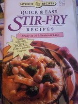 Favorite All Time Recipes Quick and Easy Stir-Fry Recipes Vintage Cookbook - £6.77 GBP