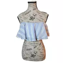 Hommage From Los Angeles Striped Crop Top Size Small - $13.00