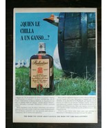 Vintage 1965 Ballantines Scotch Whiskey Spanish Full Page Original Ad 721 - £5.22 GBP