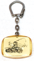 French Fishing Store Keychain Empire Gallery 1960s 63 av Ponty Acrylic - £9.63 GBP