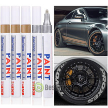 5Pcs Paint Pens Marker Waterproof Permanent Car Tire Lettering Rubber Metal Wood - £12.74 GBP