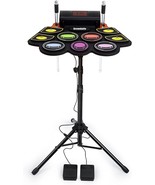 Electric Kids Drum Set, Electronic Drum Set Practice 9 Pads With Stand, ... - £101.75 GBP