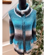Peter Nygard Mohair Ombre Striped Button Down Sweater Cardigan Size 1X - £32.05 GBP
