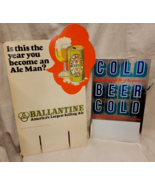 Set of 2) Vintage NOS Ballantine Ale Beer Signs Die Cut Easel Back Point... - £18.06 GBP