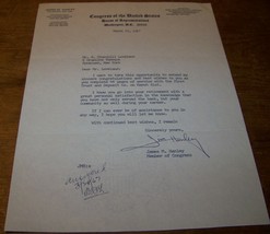 1967 Syracuse Ny Congressman James Hanley Signed Letter House Of Representatives - £7.75 GBP