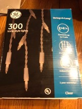 GE String•A•Long 300 Clear-Color Icicle-Style Lights  Ships N 24h - $29.35
