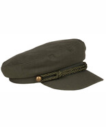 Greek Fisherman Cap Hat Olive With Rope Hat Band One Size Yachting Saili... - $29.86 CAD