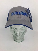 Bud Light Gray Blue Mesh Snapback Two Tone Beer Relaxed Brand Hat Cap Adjustable - £11.00 GBP