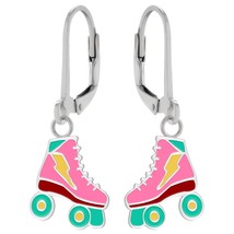 Roller Skates 925 Silver Leverback Earrings - £14.90 GBP